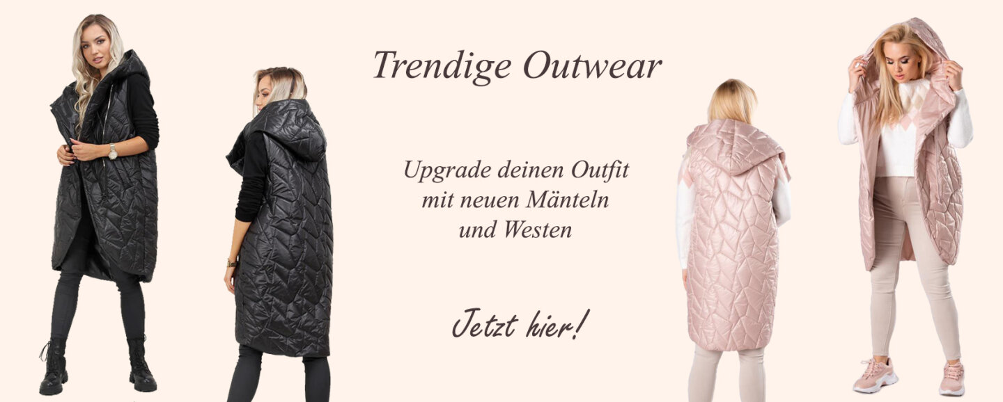 Trendige Outwear Outfit Herbst Winter Mantel Weste