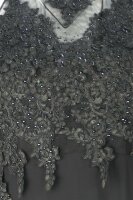 Bodenlanges Neckholder-Abendkleid mit Glitzer 9115