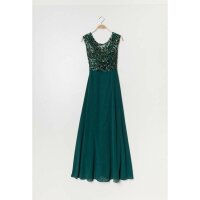 Pailetten Abendkleid Bodenlang R1297