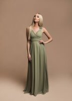 Abendkleid mit V-Ausschnitt HM2103 Bodenlang