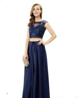 Abendkleid 2-Tlg: Top mit Rock 8717