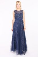 Damen Abendkleid mit Tüllrock/Glitzer 7006 Bodenlang