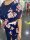 Damen Blusen-Weste mit Blumenprint EM3763