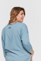 Damen Plus Size Basic Shirt mit 3/4 Ärmeln
