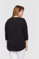 Damen Plus Size Basic Shirt mit 3/4 Ärmeln