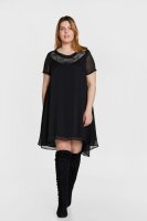 Kleid Plus Size Vokuhila Kurzarm