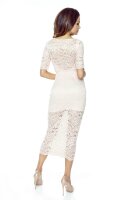 Tailliertes Midi Spitzenkleid PM47642 mit kurzem Futter