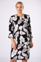 Elegantes Kleid PM81501 mit tailliertem Schnitt und Rüschen an den Ärmeln
