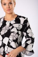 Elegantes Kleid PM81501 mit tailliertem Schnitt und Rüschen an den Ärmeln