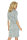 Sportliches Kleid mit 3/4 &Auml;rmeln, Rollkragen und Bindeg&uuml;rtel - grau mit Schriftdruck im Papyrus-Design