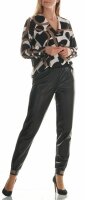 Bluse m.Muster V-Aussnitt mit Brosche EM18809