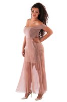 Maxi-Plisseekleid Schulterfrei EM5959