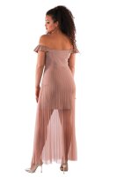 Maxi-Plisseekleid Schulterfrei EM5959