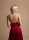 Satin Abendkleid mit Strassteinchen Träger HM2298
