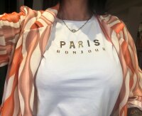 Ärmelloses Damenshirt mit "Paris" Print