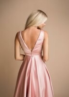 Satin Abendkleid mit Strassteinchen Gürtel HM2314