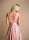 Satin Abendkleid mit Strassteinchen Gürtel HM2314