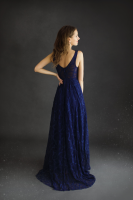 Spitzen Abendkleid mit V-Ausschnitt HM2228