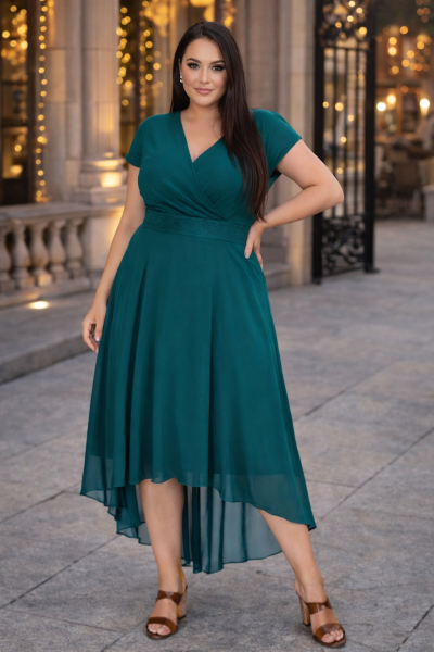 Damen Cocktailkleid Asymmetrisch "Scarlet" bis Größe 54