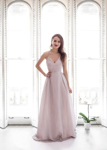 Abendkleid Bodenlang mit Glitzer HM2227QS