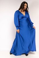 Satin Abendkleid Bodenlang HM2299 Langarm