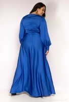 Satin Abendkleid Bodenlang HM2299 Langarm