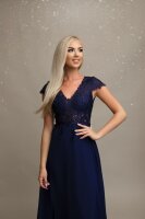 Abendkleid Bodenlang Kurzarmr R1387QS