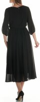 Damen schlichtes Midi Cocktailkleid A-Linie mit Ärmeln EM2149