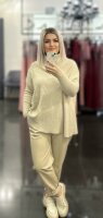 Oversize Damen Rollkragen Strickpullover 5% Wolle