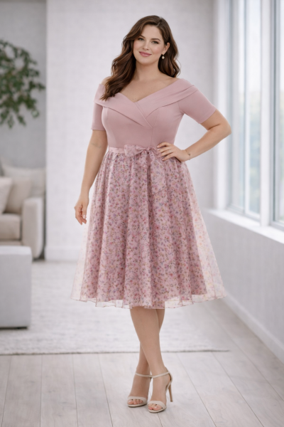 Coctailkleid mit Ärmeln EM20706