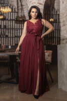 Abendkleid Bodenlang mit Spitze 265-10/1
