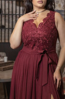 Abendkleid Bodenlang mit Spitze 265-10/1