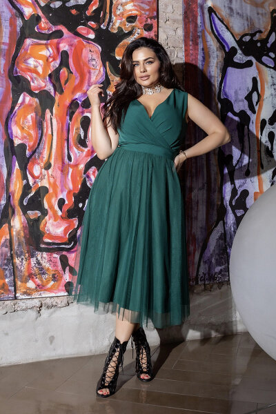 Elegantes Cocktailkleid Midi 268-13/1