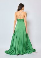 Satin Abendkleid mit Strassteinchen Träger HM2298 Flieder M