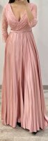 Satin-Abendkleid Langarm/Spitze 1717