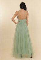 Tüll-Abendkleid mit Schlitz R1852