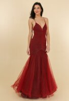 Glitzer Abendkleid Meerjungfrau-Schnitt R1861