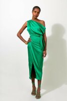 Festliches One-Shoulder Asymmetrisches Damenkleid Satin 516031