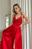 Satin Kleid Abendkleid 267-01