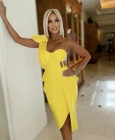 Extravagantes Kleid Asymetrisch 6156601