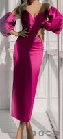 Schulterfreies Abendkleid Satin 607721