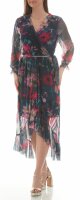 Kleid mit Blumenprint EM26857 Langarm