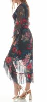 Kleid mit Blumenprint EM26857 Langarm