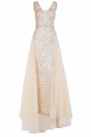 Abendkleid mit abnehmbarer Schleppe 888062