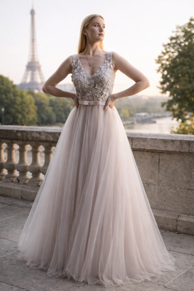 Abendkleid mit Tüllrock 888107 Standesamt