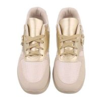 Sneaker für Damen TA-237 Lässige goldfarbene Schuhe