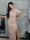 Abendkleid mit Flügelärmeln 28743 Rosa 42