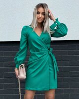 Wickelkleid min langen Ärmeln