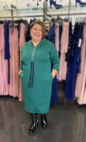 Hoodie-Kleid mit Glitzer-Schnürung