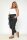 Kunstlederhose mit Gürtel High Waist P2267